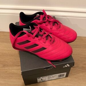 Adidas Bright Pink Cleats with Black Accents